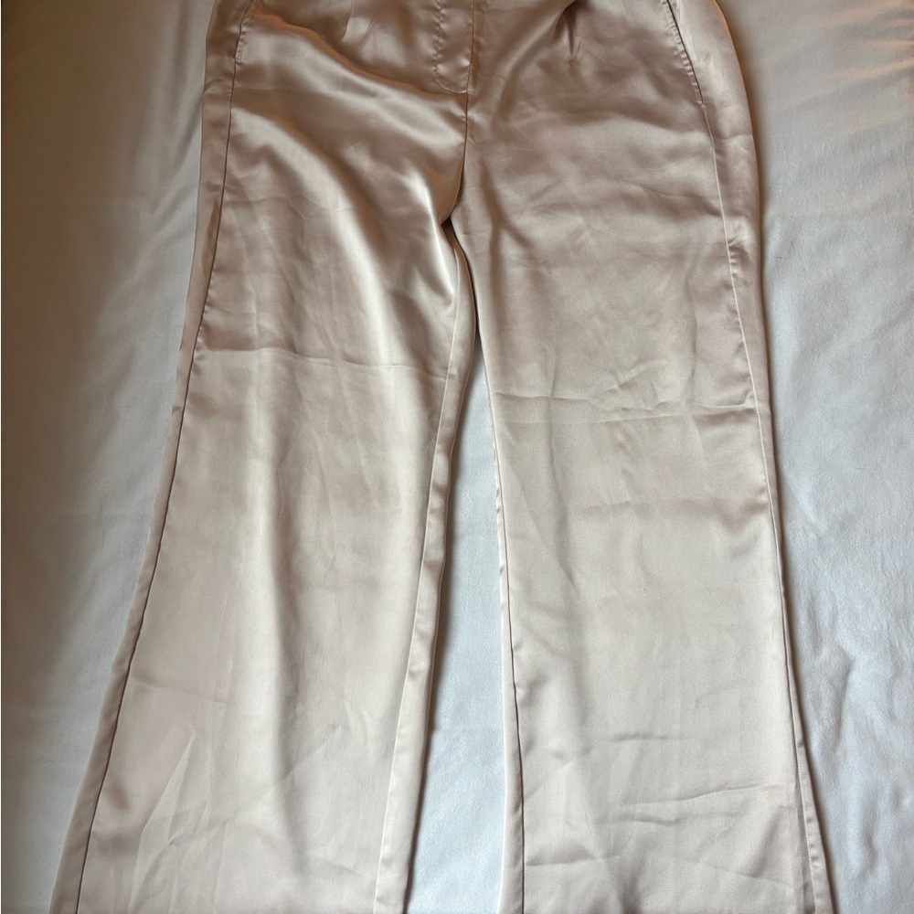 Cynthia Rowley Cream Wide-Leg Pants